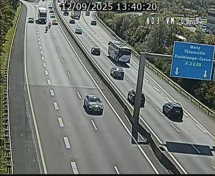 Webcam Autoroute à la Croix de Bettembourg - A3 - BK 9.9 - direction France