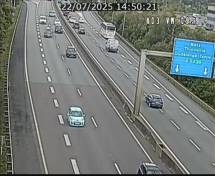 Webcam Autoroute à la Croix de Bettembourg - A3 - BK 9.9 - direction France