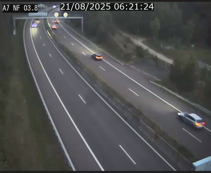 Webcam autoroute A7 au Luxembourg à la sortie du Tunnel Stafelter vers le Nord