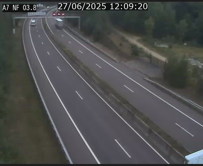 Webcam autoroute A7 au Luxembourg à la sortie du Tunnel Stafelter vers le Nord