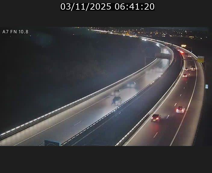 Caméra trafic Luxembourg - A7, Tunnel Gousselerbierg, sortie sud, direction rond-point Lorentzweiler (BK 10.8)