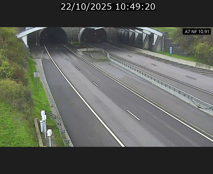 Caméra trafic Luxembourg - A7, Tunnel Gousselerbierg, entrée sud, direction Mersch