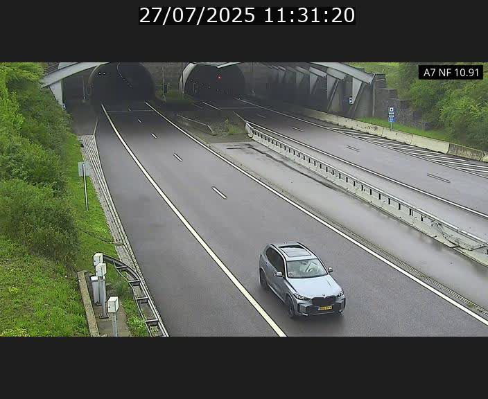 Caméra trafic Luxembourg - A7, Tunnel Gousselerbierg, entrée sud, direction Mersch