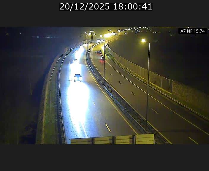 Caméra trafic Luxembourg - A7, Tunnel Mersch, entrée nord, direction Lorentzweiler