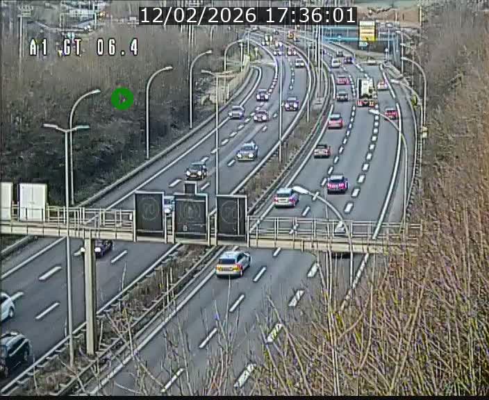 Traffic live webcam Luxembourg Hamm - A1 direction Sandweiler - BK 6.4