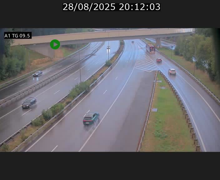 Traffic live webcam Luxembourg Jonction Grünewald - A1 direction Luxembourg-ville - BK 9.5