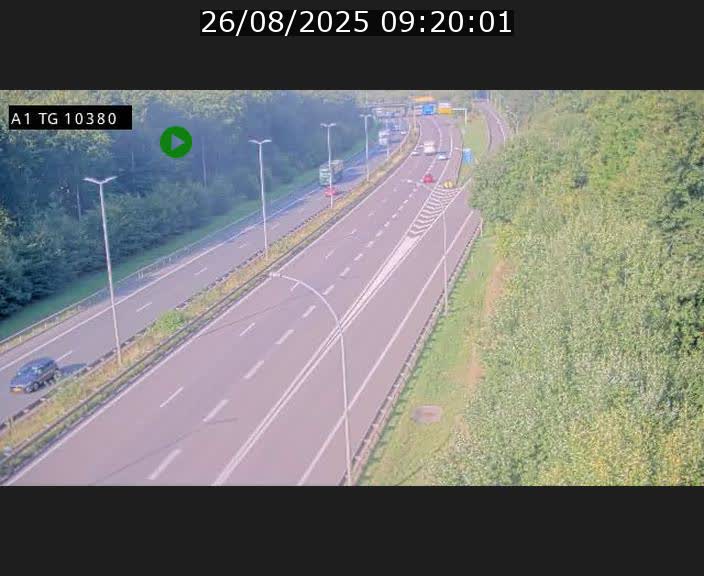 Traffic live webcam Luxembourg Senningerberg - A1 direction Luxembourg Kirchberg - BK 10.3