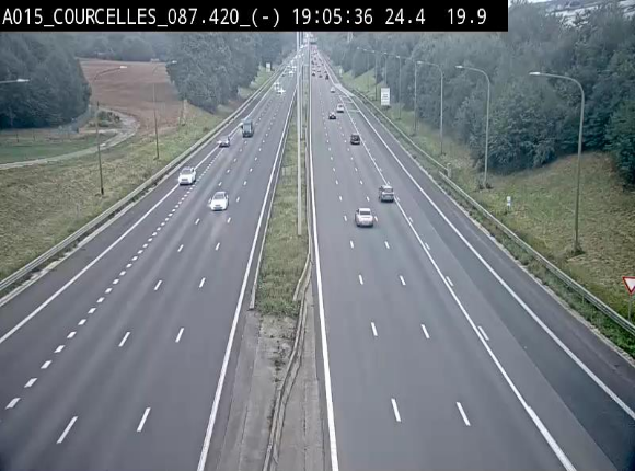 Webcam autoroute Belgique - Viesville - E42 direction Mons - BK 84.35