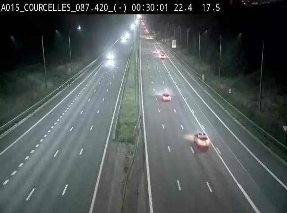 Webcam autoroute Belgique - Viesville - E42 direction Mons - BK 84.35