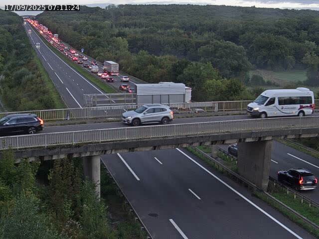 Caméra autoroute France - A31, Zoufftgen direction Luxembourg-ville, à la frontière entre la France et le Luxembourg
