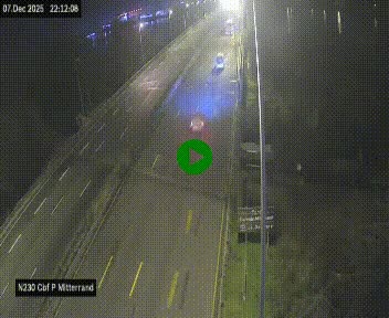 Webcam sur le périphérique de Bordeaux à l'est de la ville. Caméra située sur le Pont Mitterand sur la N230