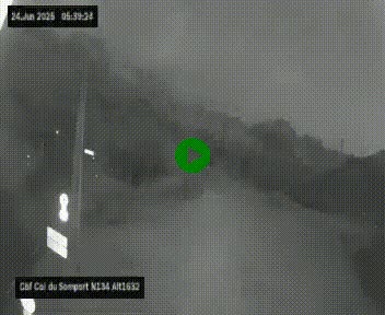 Webcam au col du Somport, côté français, sur la N134, dans les Pyrénées, en direction de l'Espagne, à 1632 mètres d'altitude