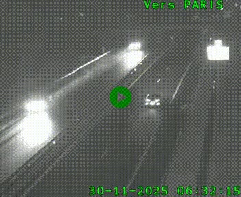 Caméra routière sur l'autoroute A20 au nord de Limoges, à la jonction avec la N520. Vue orientée vers Paris