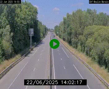 Webcam sur le périphérique de Nantes (N844) entre la Porte de Saint-Luce et la Porte d'Anjou, à l'est de la ville