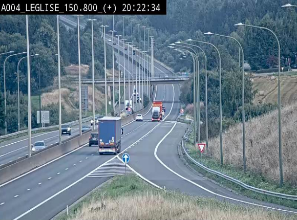 Caméra autoroute Belgique - Côte de Léglise, E411(A4) direction Luxembourg