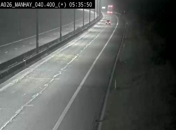 Webcam autoroute A26/E25 à hauteur de Manhay, avant la jonction avec la N651 en direction de Luxembourg - BK 40.4