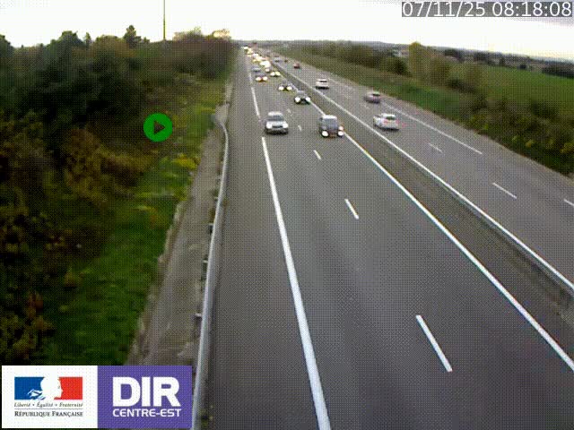 Webcam sur le contournement de Valence, sur la Nationale 7, à la jonction avec la N532, caméra orientée vers Grenoble