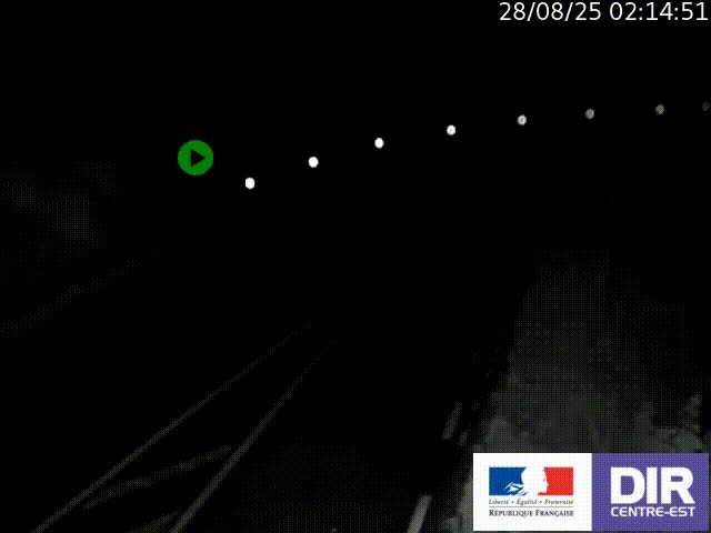 Webcam sur le col Pin Bouchain, vue orientée vers Roanne, en provenance de Lyon sur la nationale 7 (N7)