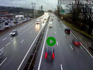 Caméra routière à hauteur des centres commerciaux et de la sortie 14 en direction d'Albertville