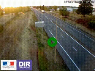 Webcam à Mably, à proximité de Roanne en direction de Moulins sur la N7