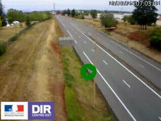 Webcam à Mably, à proximité de Roanne en direction de Moulins sur la N7