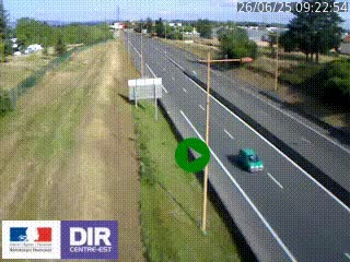 Webcam à Mably, à proximité de Roanne en direction de Moulins sur la N7