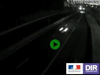 Caméra autoroutière sur l'A47 à hauteur de Givors, a proximité de Lyon. La webcam est orientée vers Lyon