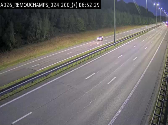 Webcam à hauteur de Spa entre la sortie Remouchamps et la sortie Stavelot. Vue orientée vers les Ardennes