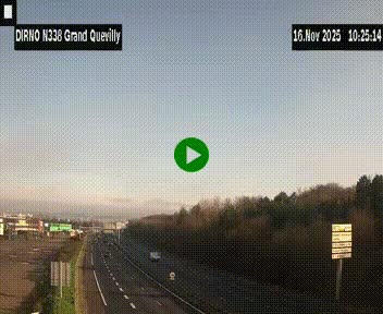 Webcam routière sur N338 à hauteur de Grand-Quevilly en périphérie de Rouen. Vue orientée vers Rouen