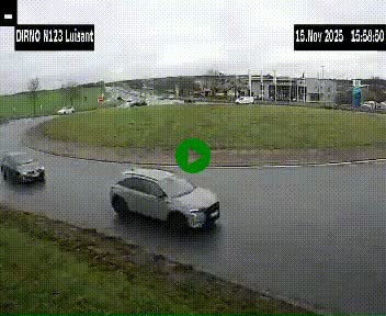 Webcam en périphérie de Chartres sur la N123, à hauteur de Luisant. Vue orientée vers Chartres