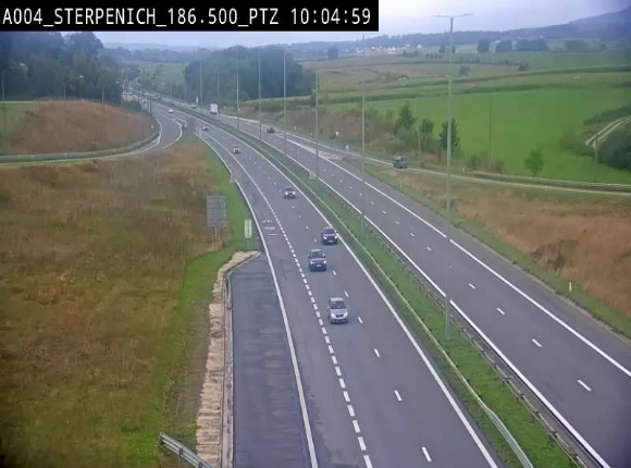 Webcam E411 à Sterpenich en Belgique près de la frontière du Luxembourg. Vue orientée vers Bruxelles