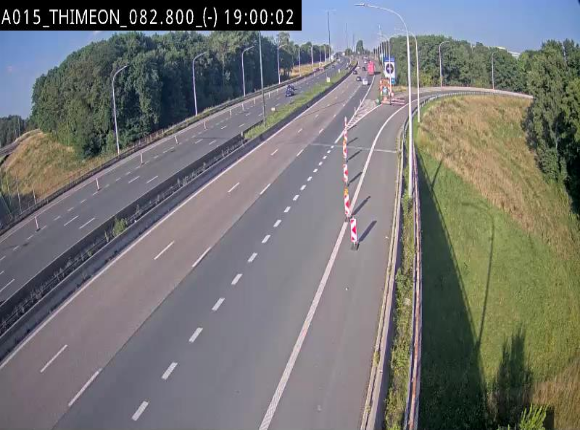 Caméra trafic Belgique - Thiméon - E42, jonction avec A54 (E420) direction La Louvière/Charleroi - BK 82.82