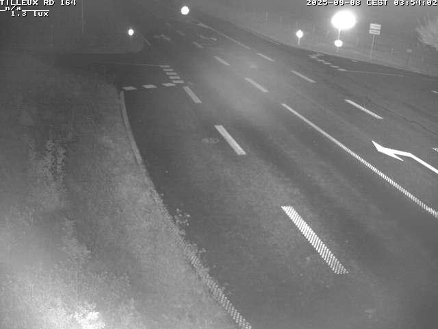 Webcam sur la RD164 à Tilleux. Vue orientée vers Neufchâteau