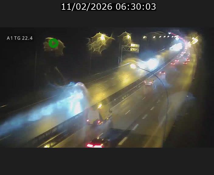 Traffic live webcam Luxembourg Flaxweiler - A1 direction Luxembourg - BK 22.4