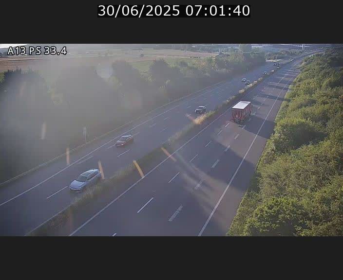 Webcam trafic sur A13 à hauteur de Mondorf-les-Bains en direction d'Altwies
