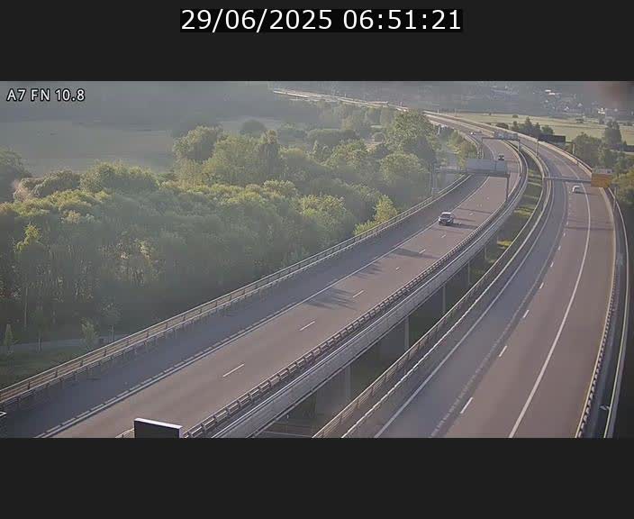 Caméra trafic Luxembourg - A7, Tunnel Gousselerbierg, sortie sud, direction rond-point Lorentzweiler (BK 10.8)