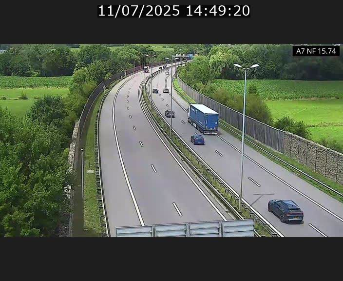 Caméra trafic Luxembourg - A7, Tunnel Mersch, entrée nord, direction Lorentzweiler