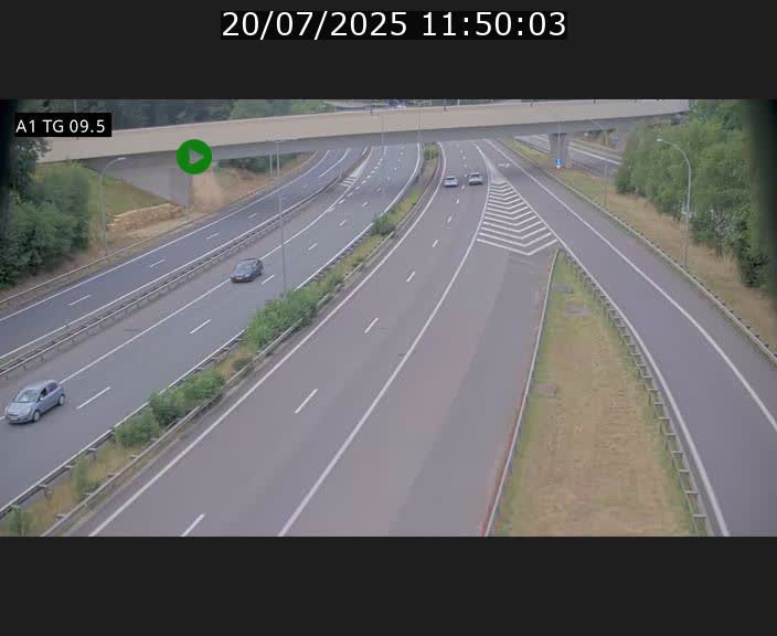Traffic live webcam Luxembourg Jonction Grünewald - A1 direction Luxembourg-ville - BK 9.5
