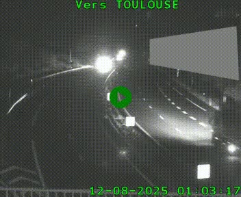 Caméra routière sur l'autoroute A20 à Noailles, en périphérie de Brive-la-Gaillarde. Vue orientée vers Toulouse