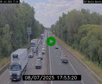Webcam sur le périphérique de Nantes (N844) entre la Porte de Saint-Luce et la Porte d'Anjou, à l'est de la ville