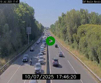 Webcam sur le périphérique de Nantes (N844) entre la Porte de Saint-Luce et la Porte d'Anjou, à l'est de la ville