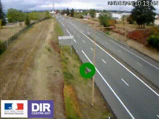 Webcam à Mably, à proximité de Roanne en direction de Moulins sur la N7