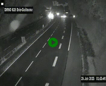 Webcam routière à hauteur de Bois-Guillaume en périphérie de Rouen. Vue orientée vers Rouen
