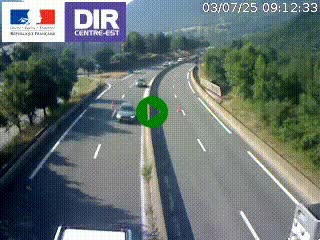 Caméra sur la Nationale 90 (N90) à La Léchère, en direction et à proximité d'Albertville