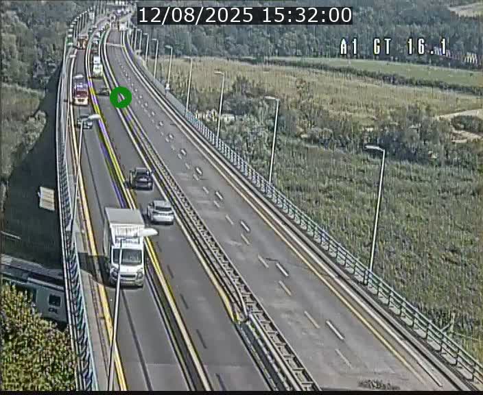 Traffic live webcam Luxembourg Niederanven - A1 direction Allemagne - BK 16.1