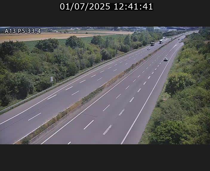 Webcam trafic sur A13 à hauteur de Mondorf-les-Bains en direction d'Altwies