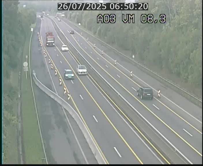 Traffic live webcam Luxembourg Bettembourg - A3 - BK 8.3 - direction France