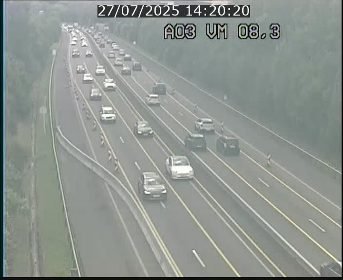 Traffic live webcam Luxembourg Bettembourg - A3 - BK 8.3 - direction France