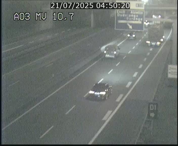 Traffic live webcam Luxembourg Croix de Bettembourg - A3 - BK 10.7 - direction France