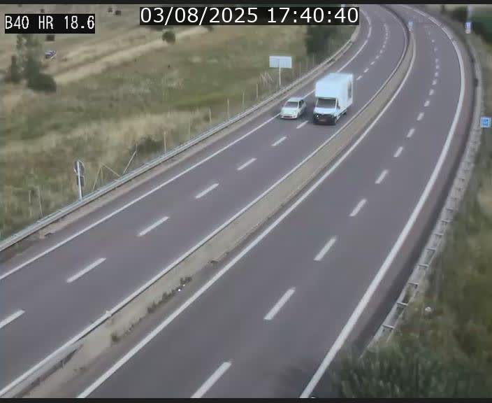 Webcam sur la route de liaison entre Micheville et Esch-Belval à la frontière entre le Luxembourg et la France. Vue orientée vers la Lorraine.